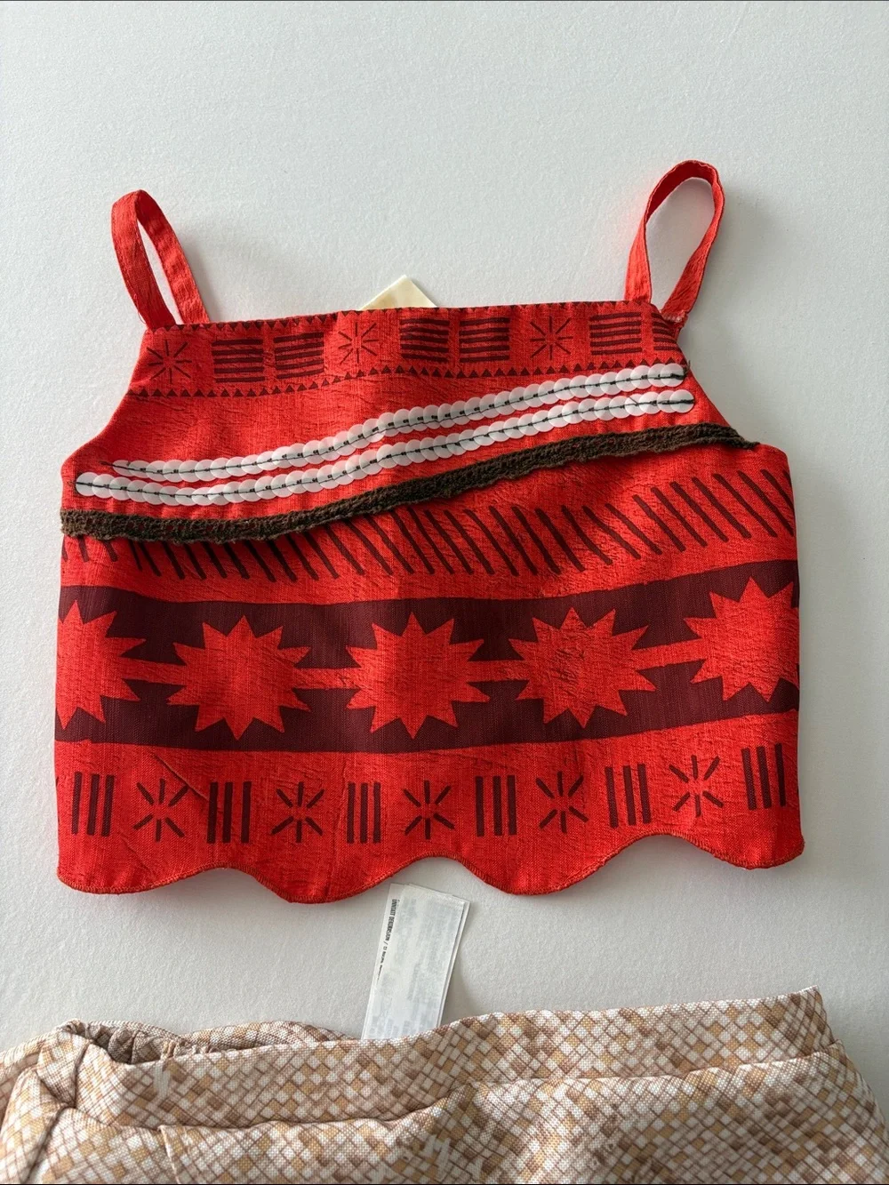 Disney Red Tribal Crop Top & Sash Kids Accessory Set